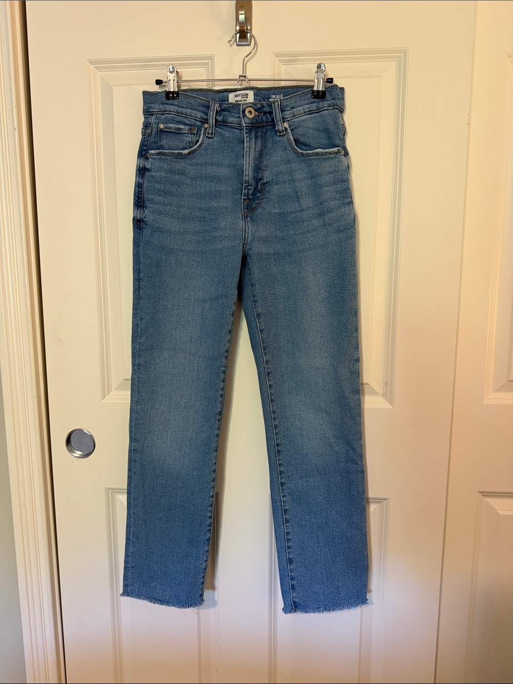 Kensie The Allie High-Rise Slim Medium Blue Straight Leg Jeans